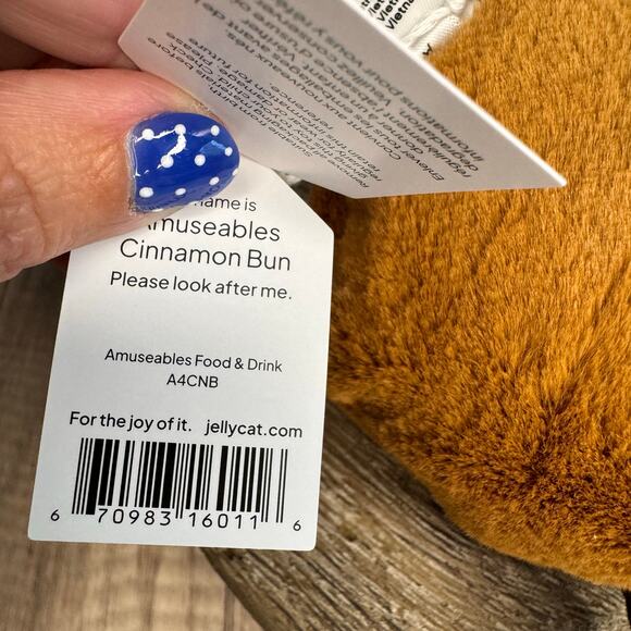 Jellycat Cinnamon Bun Amuseables New FAST SHIP Jellycat Authentic Cinnamon Roll - Picture 7 of 7